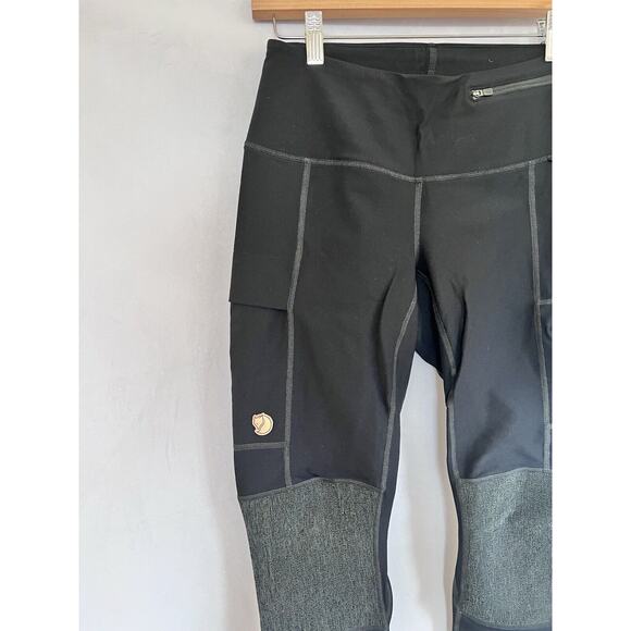 Fjall Raven Abisko Trekking Tights Outdoor Hike MEDIUM Gray Utility Pant EUC - Picture 2 of 5